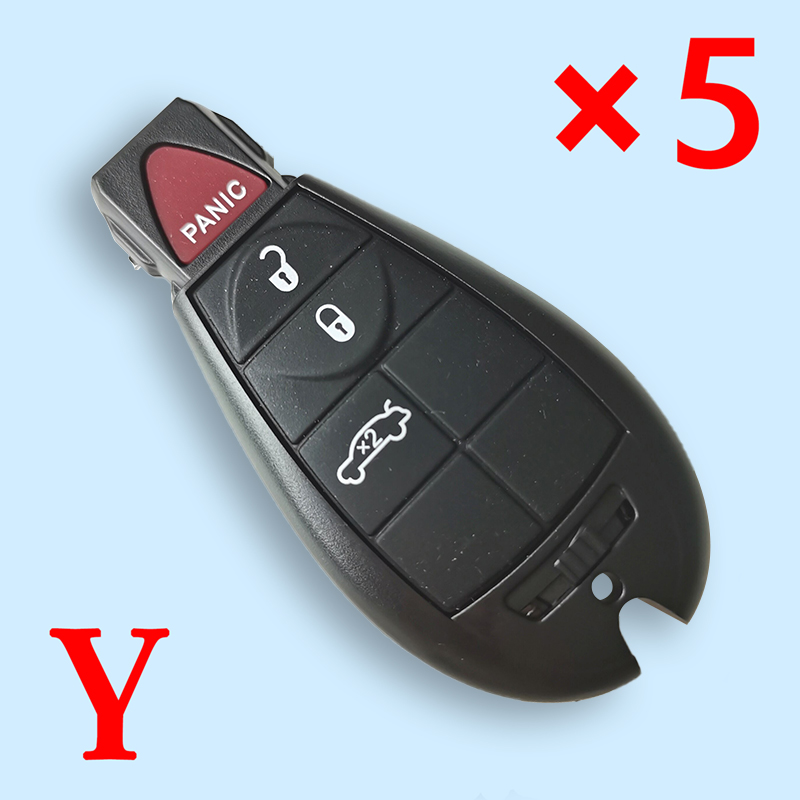 3 Button Remote Key Shell without Panic for Chrysler Jeep Dodge Fobik (5pcs)