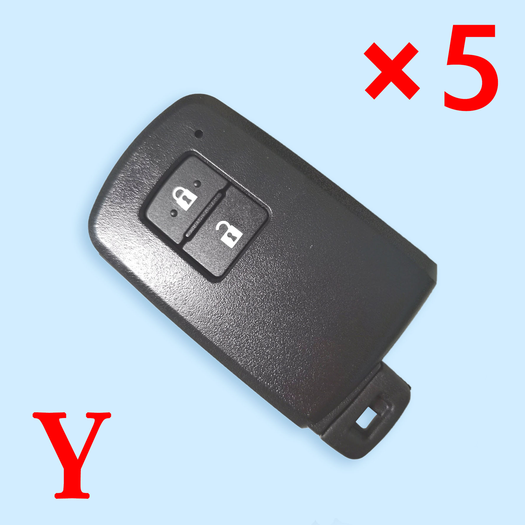 2 Buttons Smart Key Shell for Toyota - Suitable for Xhorse VVDI PCB - Pack of 5
