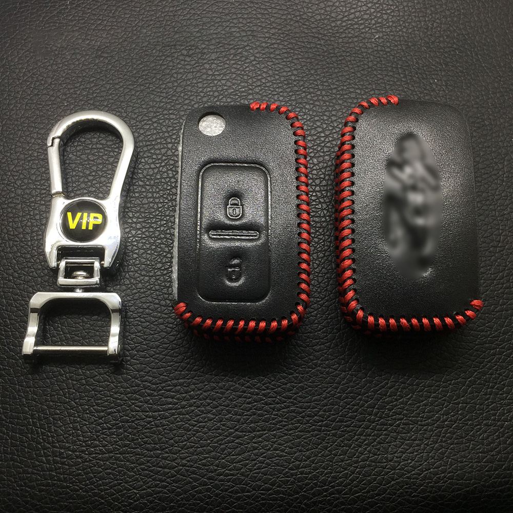 Leather Case for ZOTYE 2 Buttons Folding Car Key - 5 Sets