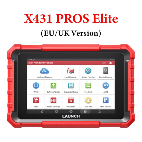 [EU/UK Version] 2024 Launch X-431 PROS Elite 8inch Bidirectional Scan Tool with CANFD ECU Coding Full System 32+ Special Function VAG Guide