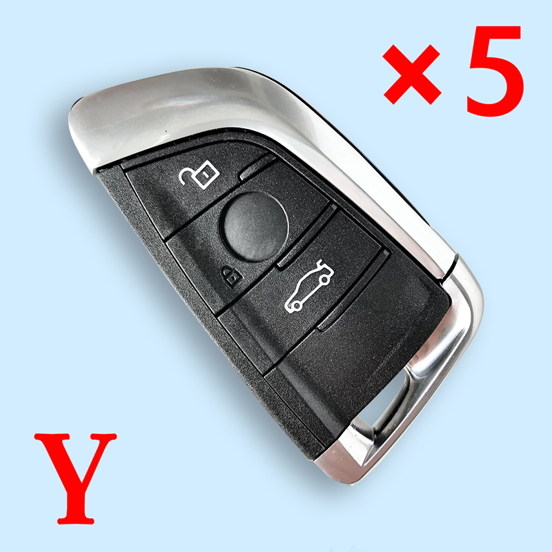 Replacement Remote Key Shell Case Fob 3 Button for BMW X1 X4 X5 X6 2014-2018 NBGIDGNG1- pack of 5 
