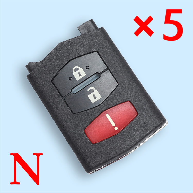 Remote Key Shell 2+1 Button for Mazda 3 5 6 RX8 CX5 CX7 CX9 - pack of 5 