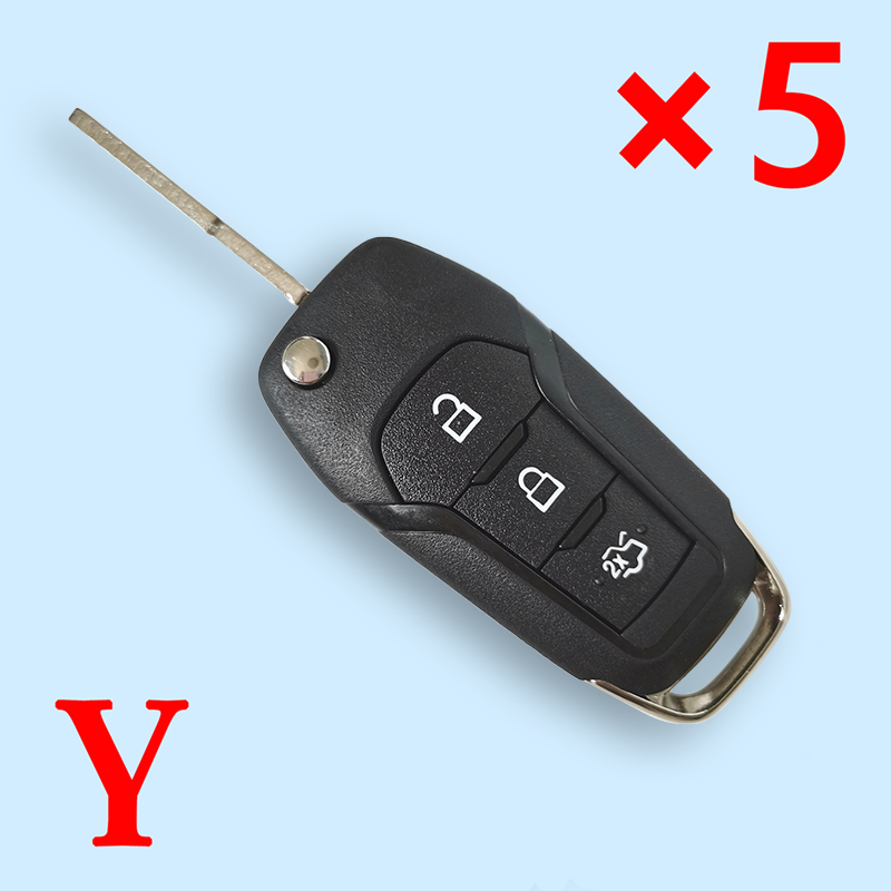 3 Buttons Fold Remote key shell for Ford - Pack of 5