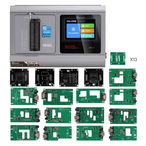[US/EU/UK Ship] Xhorse Multi Prog Multi-Prog Programmer with VH24 VH29 VH30 VH31 Adapters and MQB48 XDNPM3GL 13 Full Set Adapters
