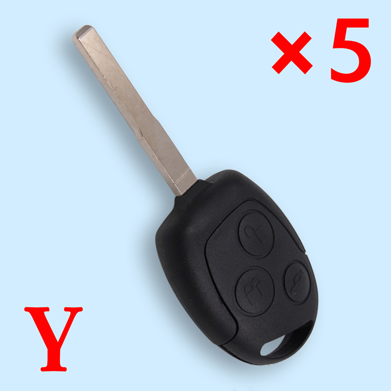 Remote Key Shell 3 Button for Ford HU101- pack of 5 