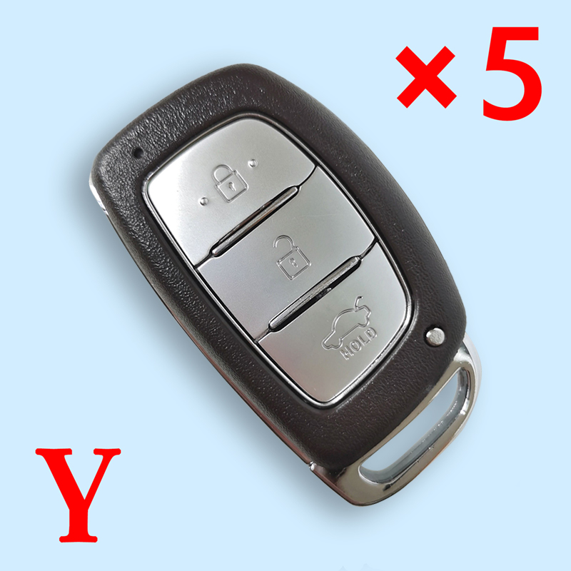 Smart Remote Key Shell Case 3 Button for HYUNDAI IX25 IX35 Elantra Sonata - pack of 5 