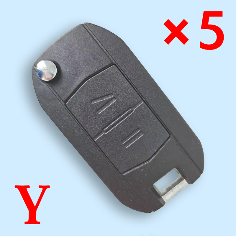 Modified Flip Remote Key Shell 2 Button for Opel HU100 - pack of 5 