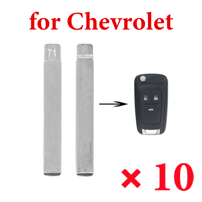 Chevrolet HU100 Flip Remote Key Blade -  Pack of 10