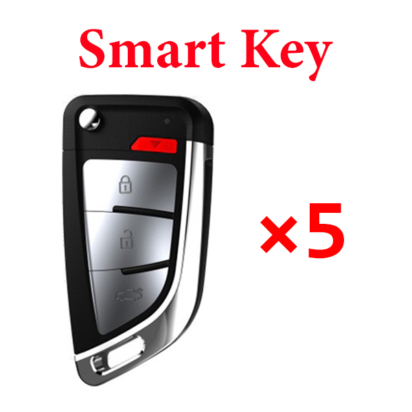 Xhorse Universal Smart Key - XSKFF0EN - Knife Style 4 Buttons - Pack of 5