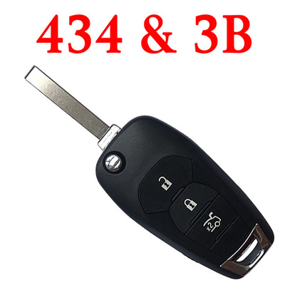 3 Buttons 315Mhz Flip Remote key for Chevrolet Cruz 2016