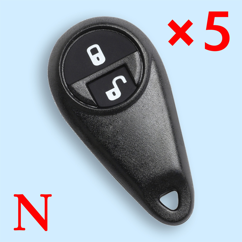 Replacement Remote Key Shell Fob 2 Button for Subaru B9 Tribeca Forester Impreza - pack of 5 