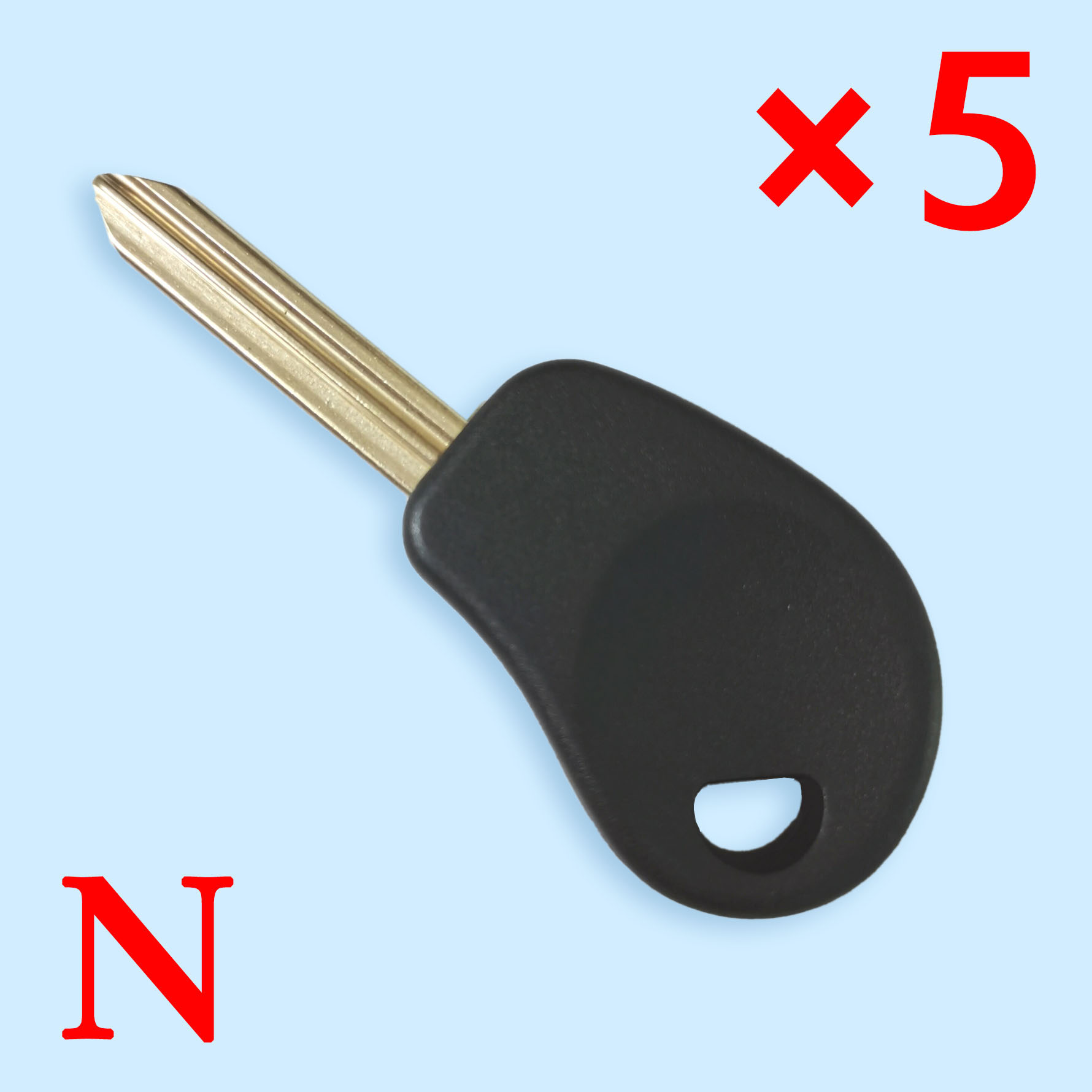 Transponder Key Shell for Peugeot without Chip Slot - Pack of 5