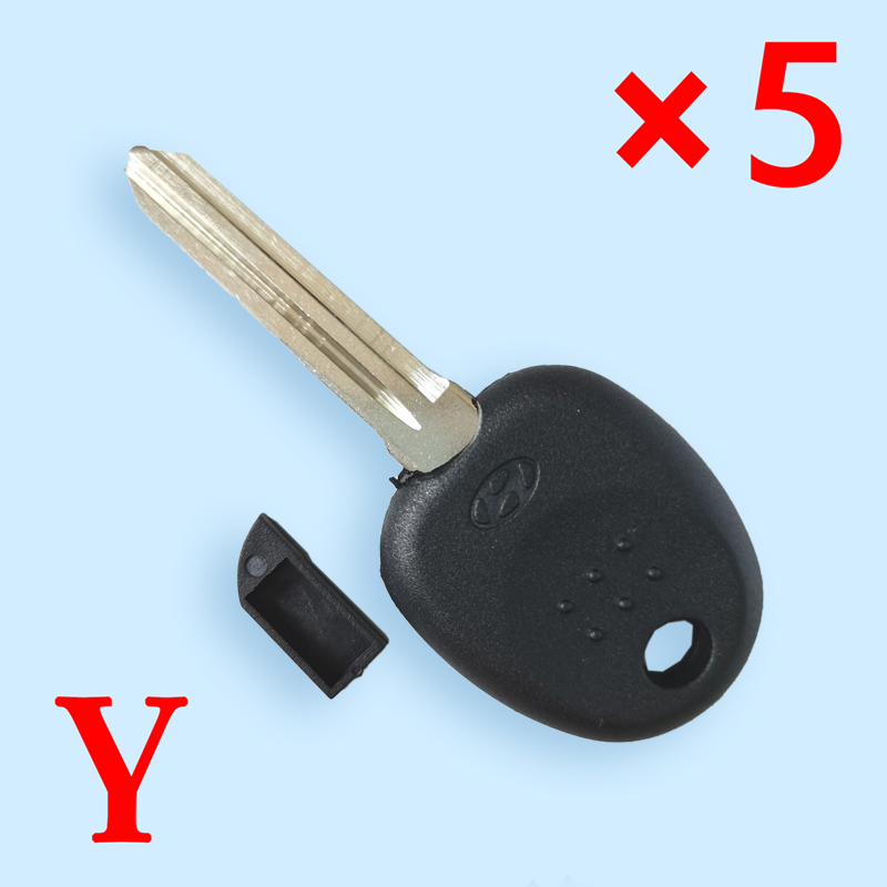 Transponder key shell with Right Blade HYN14R with Chip Slot for  Hyundai 5pcs