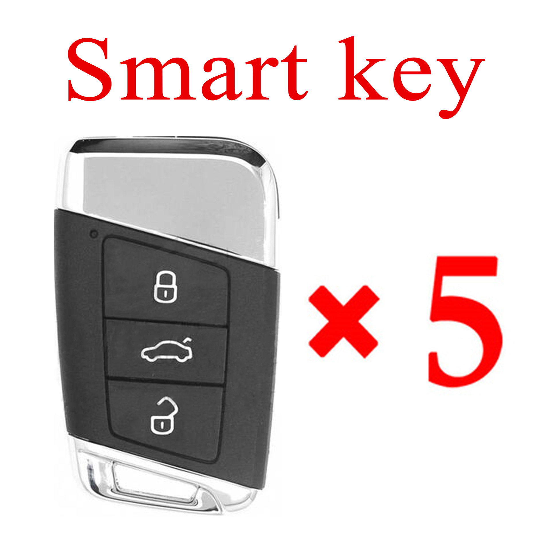 Autel IKEYVW003AL Universal Smart Remote Key 3 Buttons for Volkswagen - Pack of 5