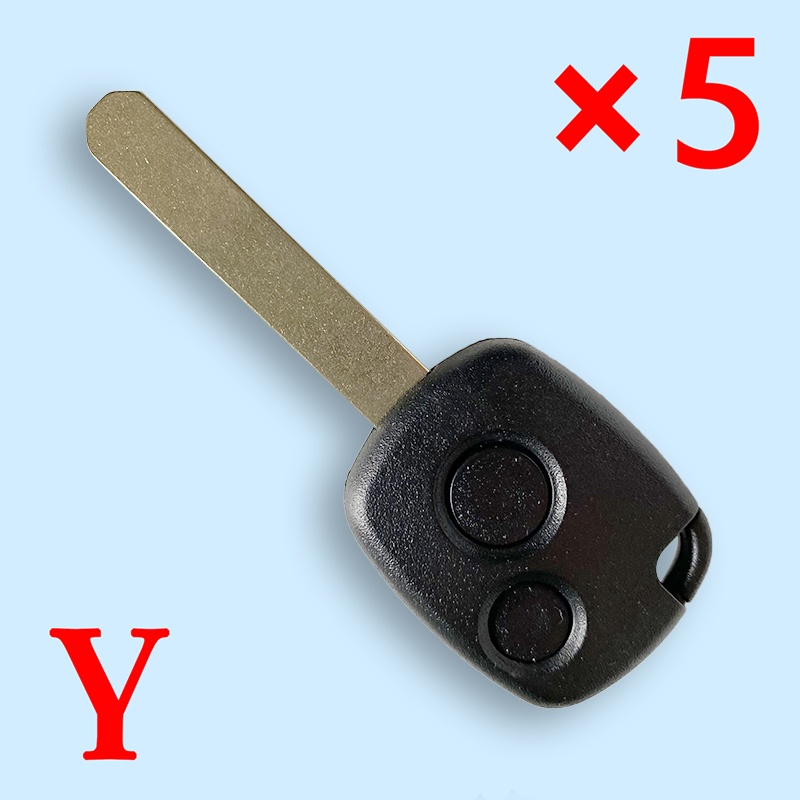 2 Button Replacement Remote Key Shell Case For HONDA CRV Civic Accord ODYSSEY Fob Blank- 5 pcs- 5 pcs