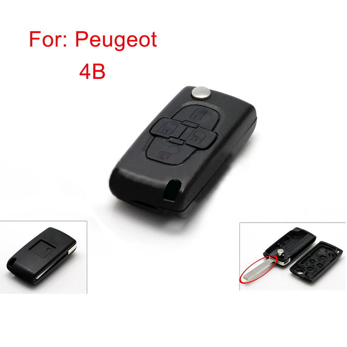 4 buttons Key Shell for Peugeot 5 pcs