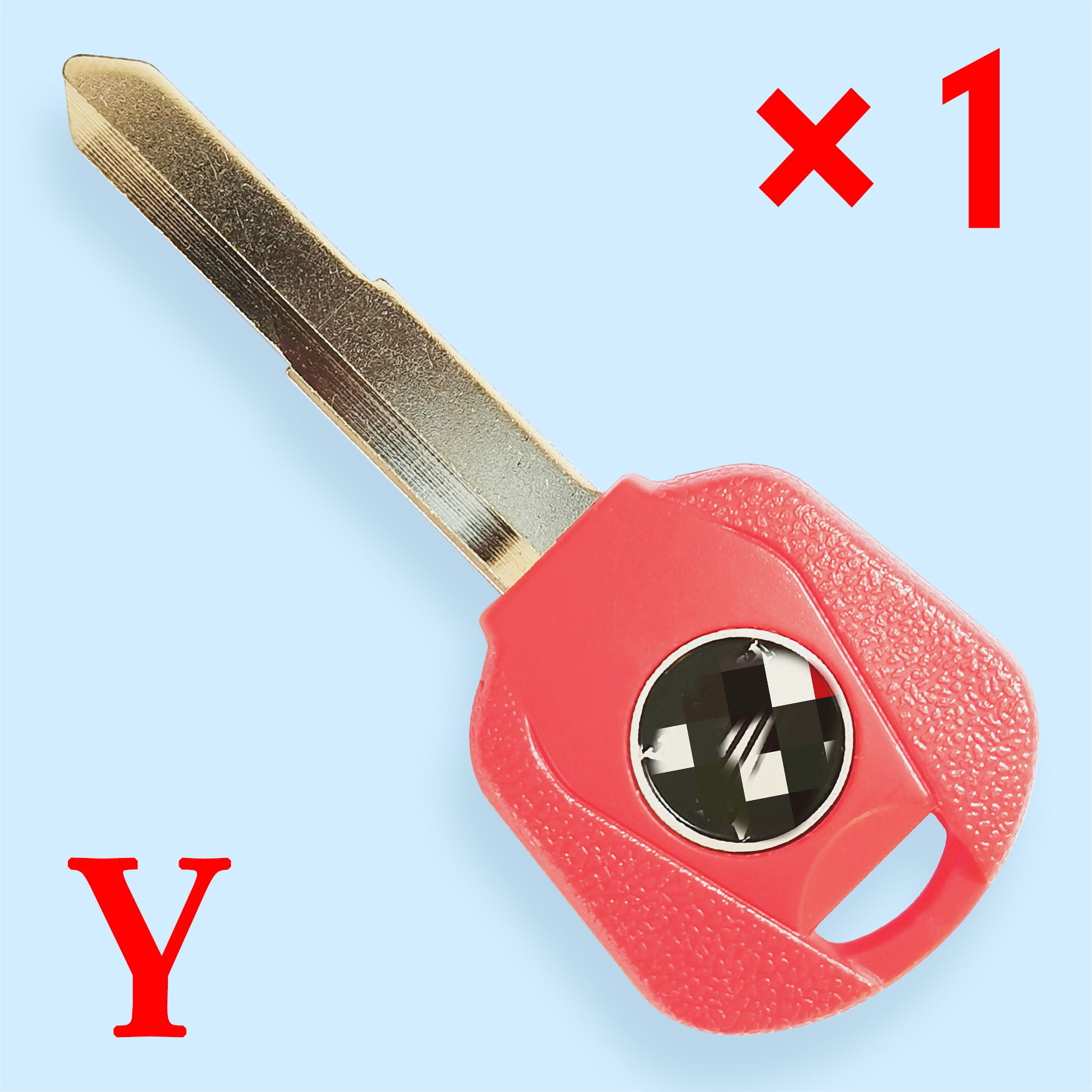 Transponder Key Shell with Left Blade Red color for Honda Motorcycle 