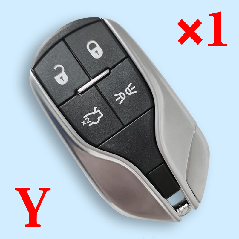 Original 4 Buttons Chrome Smart Key Shell for Maserati 