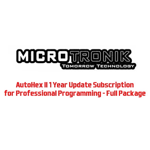 Microtronik AutoHex II 1 Year Update Subscription - Full Package