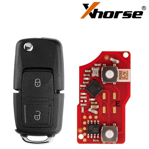 XHORSE XKB528EN B5 Style Two Buttons Folding Key Second Generation Universal - Pack of 5