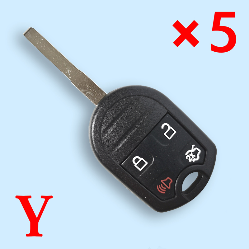 4 Button Remote Key Shell for Ford Fiesta 5 pcs