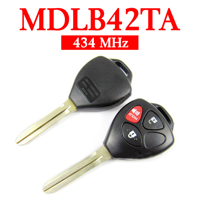 3 Buttons 434 MHz Remote Head Key for Toyota Hilux Fortuner 4 Runner - MDL B42TA