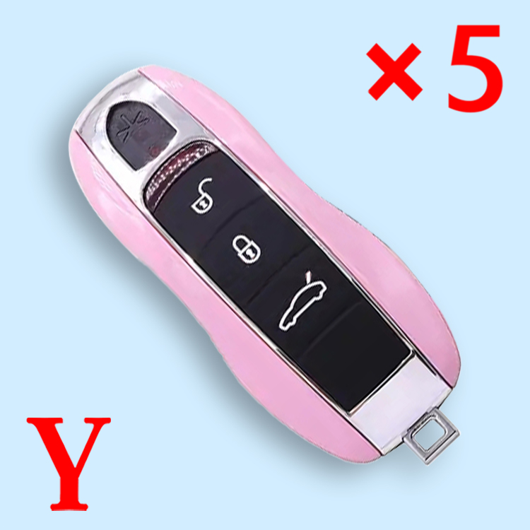 Pink Smart Remote Key Shell 3 Button for Porsche SUV HU162 - pack of 5 