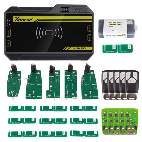 Xhorse VVDI MLB TOOL Key Programmer with Solder-free Adapter XDMLBPGL Kit and 5pcs XSMA4YEN Audi Style MLB 3 Buttons Key