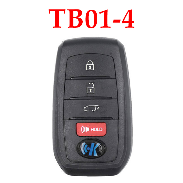 KeyDiy TB01 TB01-4 Toyota Lexus Universal Smart Key 3+1 Buttons - 8A Transponder