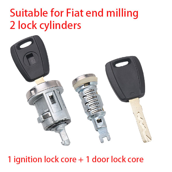 Suitable for all Fiat car lock cylinders Fiat car door lock cylinder ignition lock cylinder with 2 end milling keys
