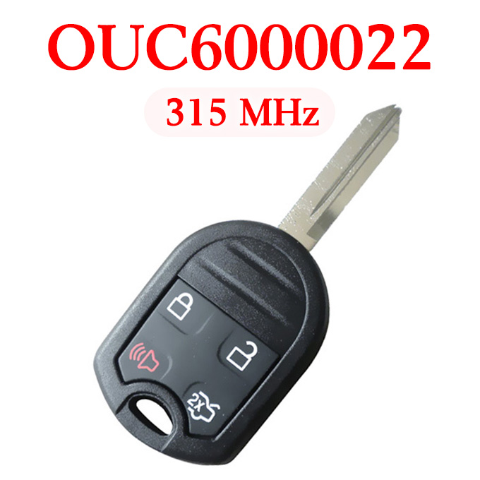 315 MHz 4 Buttons Remote Head Key for Ford / Lincoln / Mercury 2000-2017 - OUC6000022 ( with 4D63 80 bit chip)