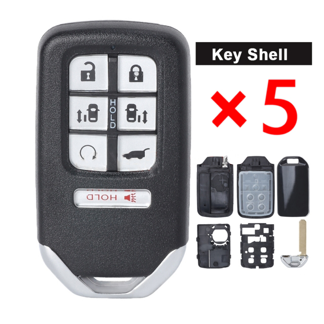 Smart Remote Key Shell Case 7 Button For Honda Odyssey 2018 2019 2020 KR5V2X- pack of 5 