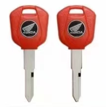Transponder Key Shell for Honda Motorcycle Red color - Pack of 5