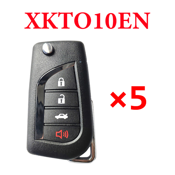 5 pieces Xhorse VVDI Toyota Type Universal Remote Control 3+1 Buttons - XKTO10EN