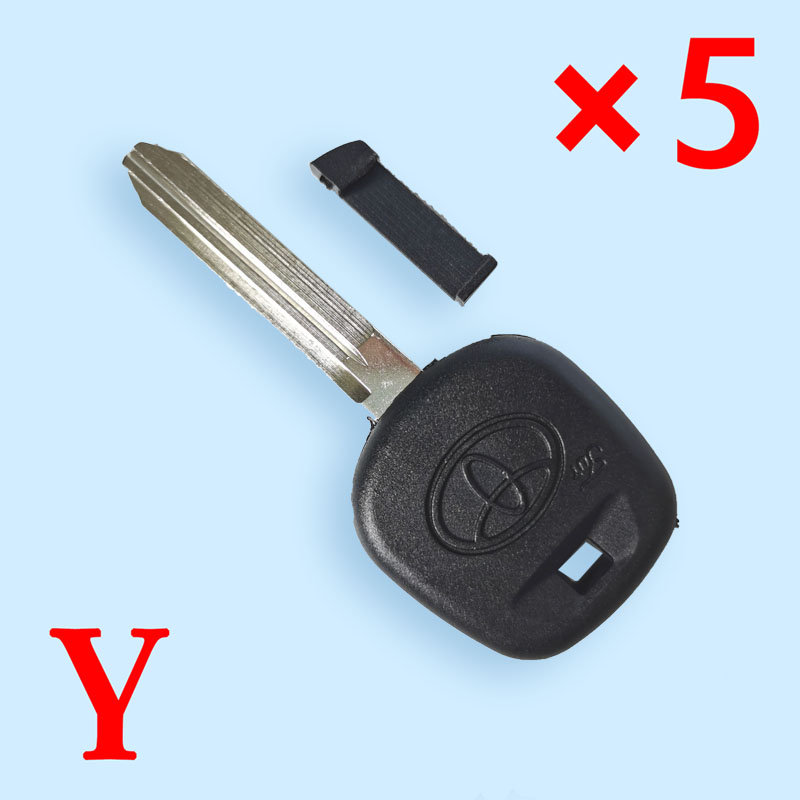 Transponder Key Shell with South America Blade for Toyota with Double Side Logo - Pack of 5
