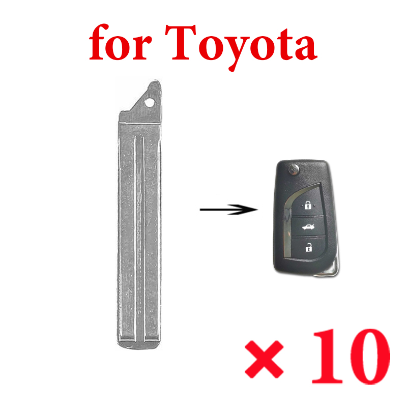 Toyota Camry GCC 2016 2017 Flip Remote Key Blade TOY49 -  Pack of 10