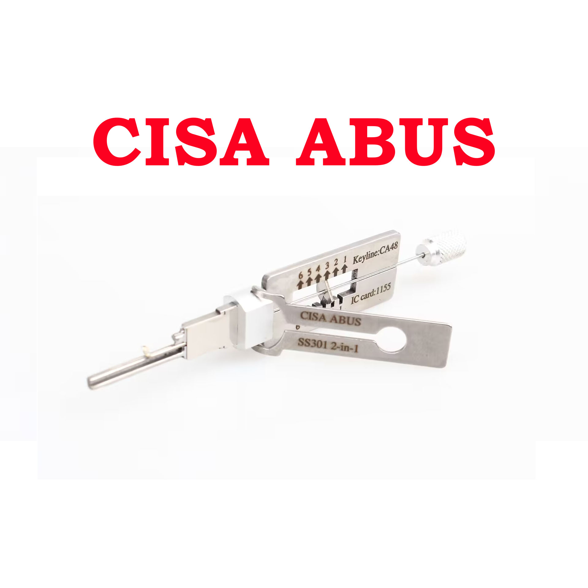 New Arrival Lishi CISA ABUS SS301 2 in 1 Locksmith Tool 