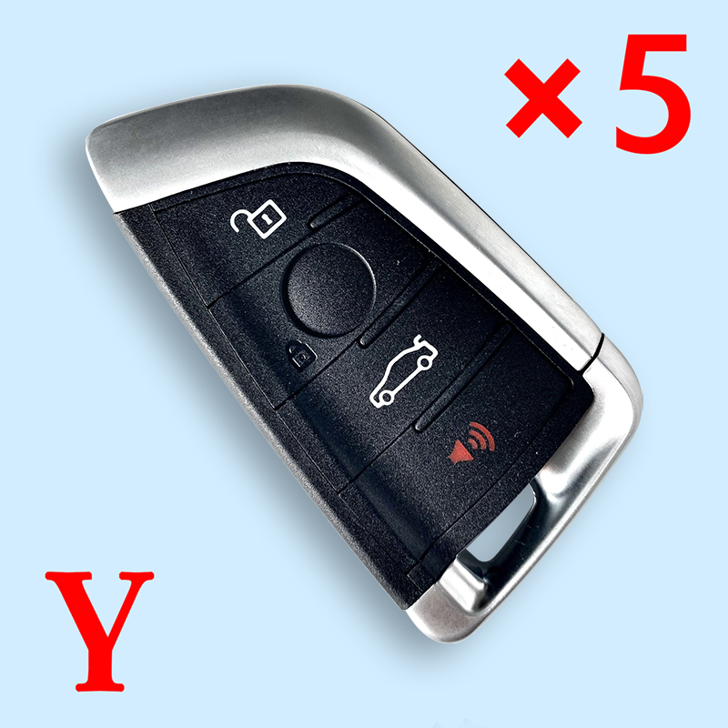 Remote Key Shell Case 4 Button Fob for BMW X1 X4 X5 X6 2014 - 2018 NBGIDGNG1- pack of 5 