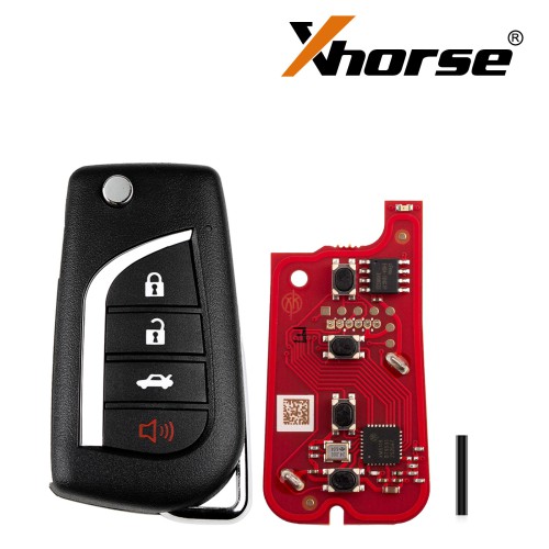 Xhorse XKTO12EN TOY.T Style(Flip-4BTN) Second Generation Wire Remote Key - Pack of 5