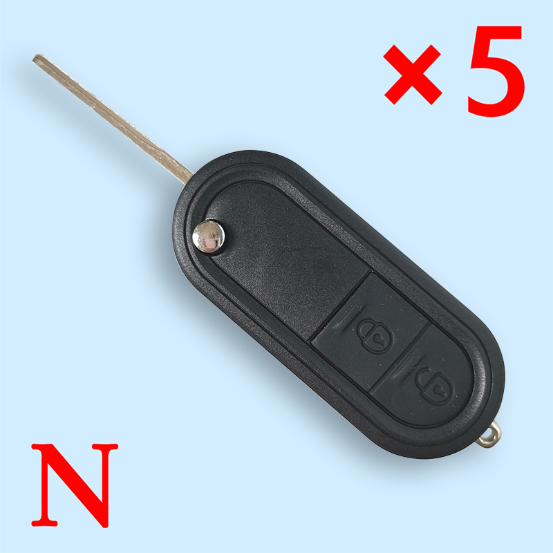 Flip Remote Key Shell Case 2 Button for MG3 1.3 - 5pcs