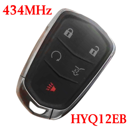 5 Buttons 434 MHz Smart Proximity Key for 2015-2019 Cadillac XT5 XT4 SRX Escalade - HYQ2EB 