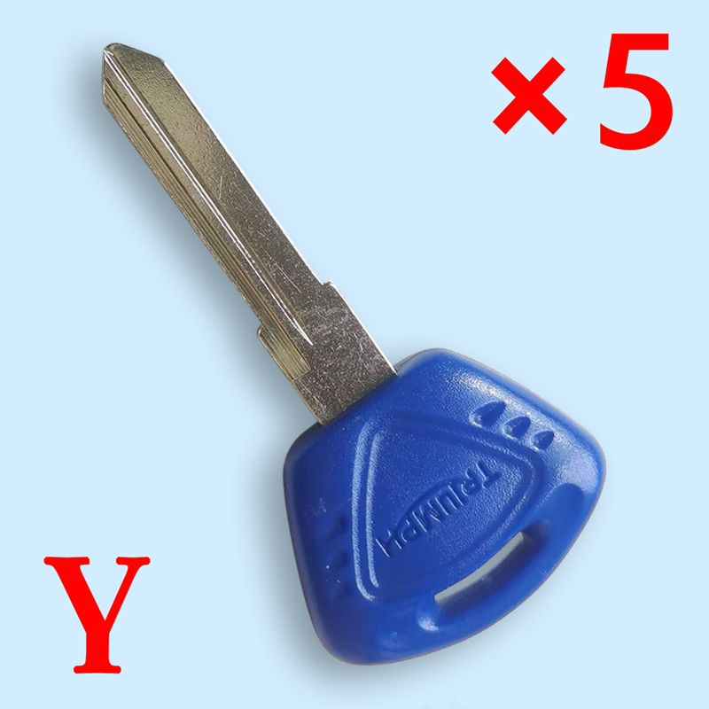 Motorcycle Transponder Key Shell for Triumph Blue - Pack of 5