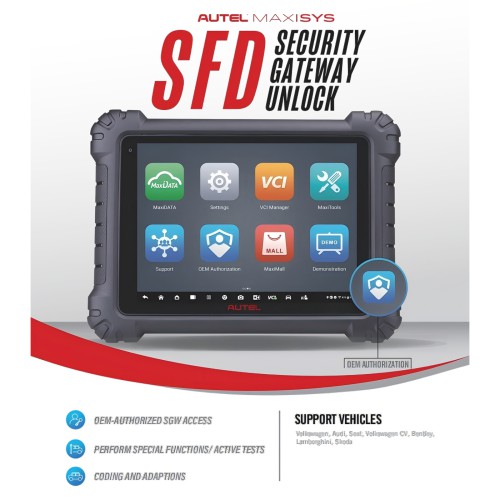 AUTEL VAG SFD Security Gateway Unlock One Time Token (AUTEL VAG SFD Authorization)