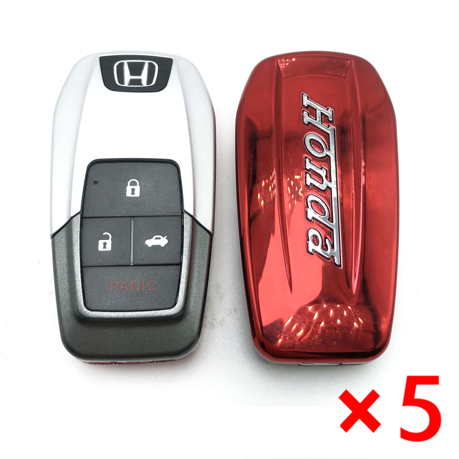 Flip Remote Key Shell Case Fob 3+1 Button for Honda - pack of 5 