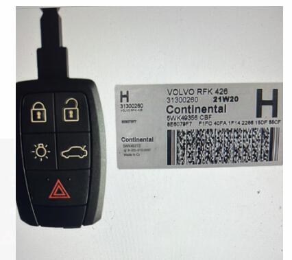 Original 434 MHz Volvo Remote Key for S40 C30 C70 after 2008 year 