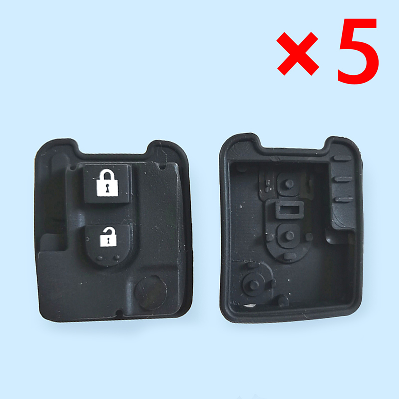 2 Buttons Rubber Pad For Nissan - 5 pcs