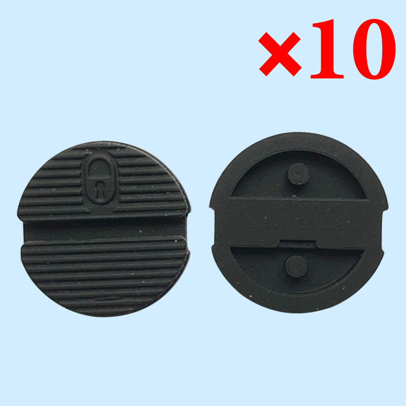 2 Buttoons Rubber For Nissan Key Shell - Pack of 10