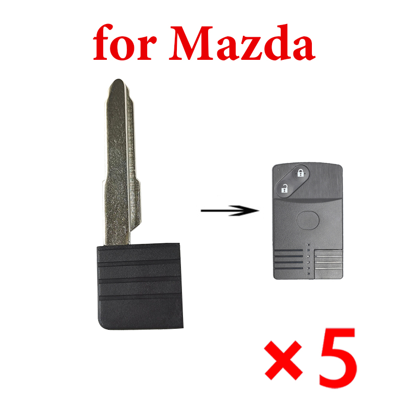 Smart Key Blade Insert for Mazda RX-8 Mazda 5 Mazda 6 Mazda CX-7 Mazda CX-9 Mazda MX-5 Miata-pack of 5