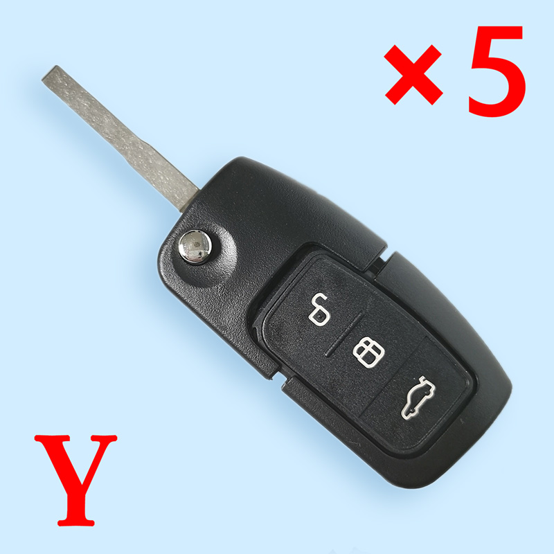 3 Button Smart Key Shell for Ford Focus - 5 pcs