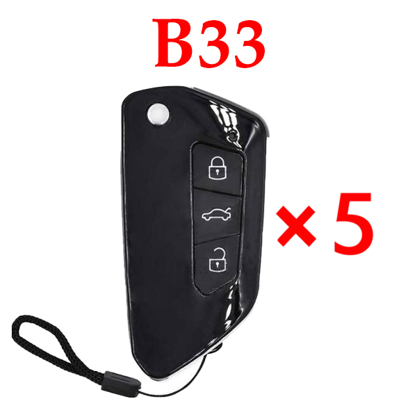 KeyDiy KD Universal Remote Key 3 Buttons Volkswagen Golf 8 Type B33 - 5 pcs